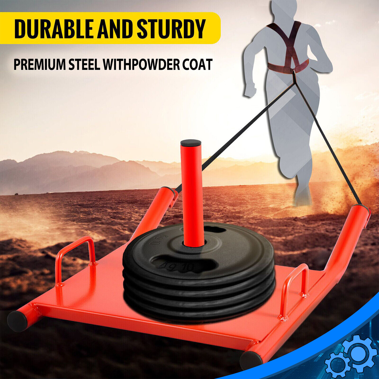 Crossfit Training - Power Speed Sled Push/Pull Weight Sled