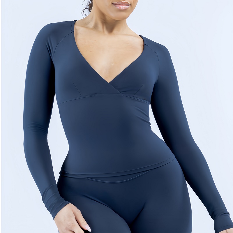 Origin Long Sleeve V‑Neck Top  - Crossfit Gym ulasan dan harga