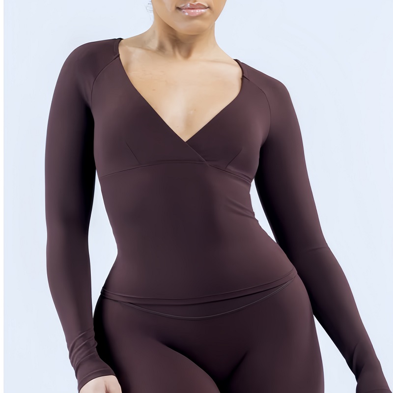 Origin Long Sleeve V‑Neck Top  - Crossfit Gym ulasan dan harga