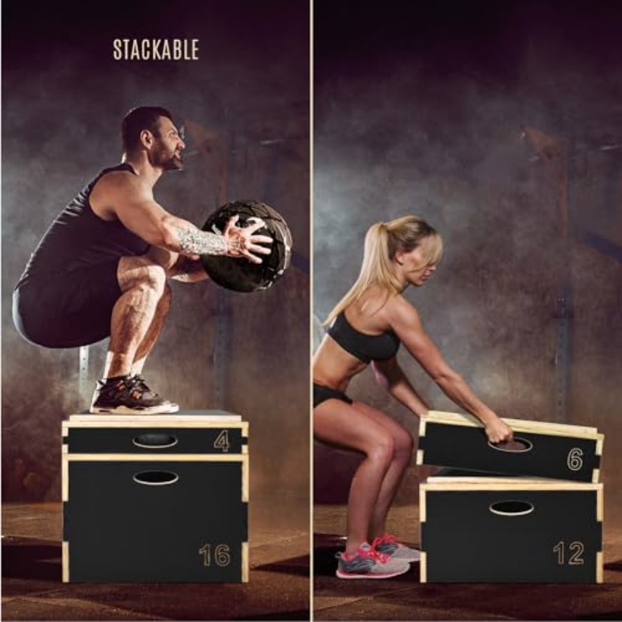 3 in 1 Wooden Plyo Box for Jum - Box Jump Plyo ulasan dan harga