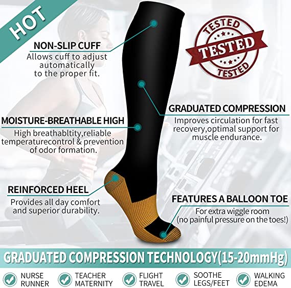 Size S-XXL Compression Socks M - Crossfit Training ulasan dan harga